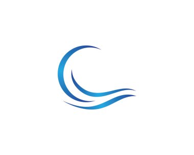 Su Dalgası logo vektör illüstrasyon tasarımı