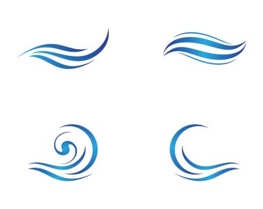 Su Dalgası logo vektör illüstrasyon tasarımı