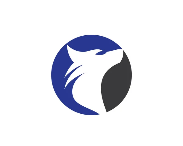 Wolf Logo Modèle Vectoriel Icône Illustration Design — Image vectorielle