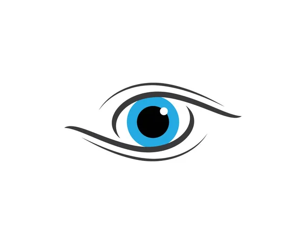Eye Logo Modello Vettoriale Icona Illustrazione Design — Vettoriale Stock