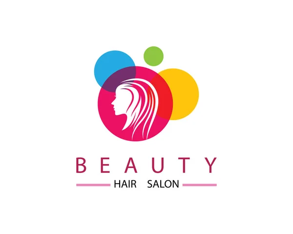 Haarsalon Logo Template Vector Pictogram Illustratie Ontwerp — Stockvector