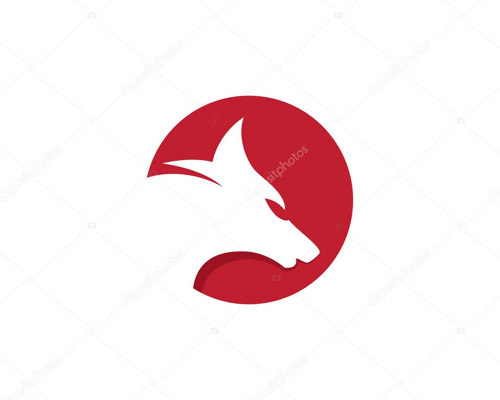 Wolf Logo Template vector icon illustration design