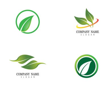 Ekoloji logosu şablon vektör resimlemesi