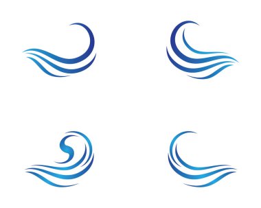 Su Dalgası logo vektör illüstrasyon tasarımı