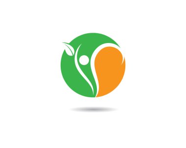 Sağlıklı Yaşam Logosu vektör ikonu çizimi tasarımı