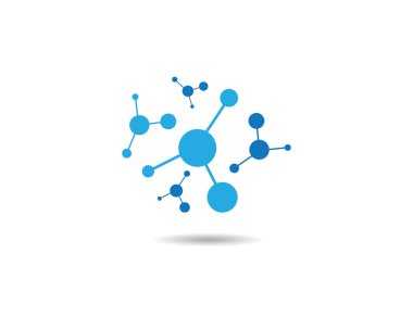 Molekül logo şablonu vektör resimleme tasarımı