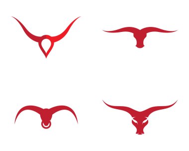 Boğa logo şablonu vektör resimleme tasarımı