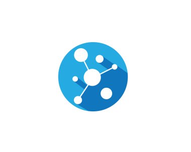 Molekül logo şablonu vektör resimleme tasarımı