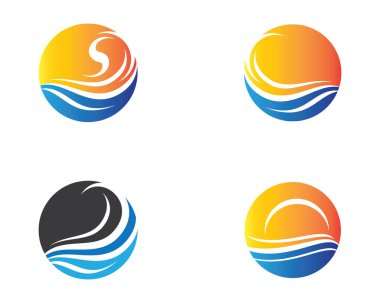 Su Dalgası logo vektör illüstrasyon tasarımı