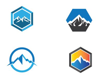 Dağ Logosu şablon vektör illüstrasyon tasarımı