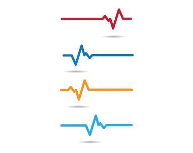 Pulse logo şablon vektör resimleme tasarımı