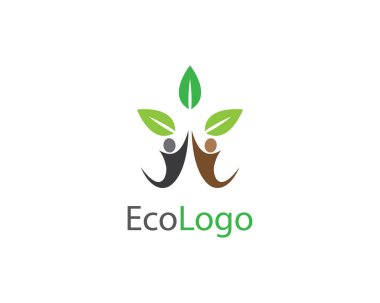 Ekoloji logosu şablon vektör resimlemesi