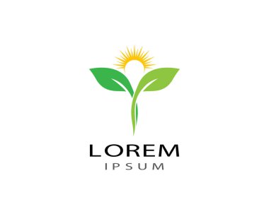 Ekoloji logosu şablon vektör resimlemesi