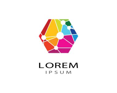 Soyut logo şablon vektör resimleme tasarımı