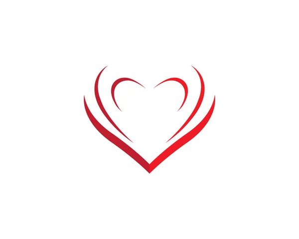 Love Logo Template Vector Icon Illustration Design — Stock Vector