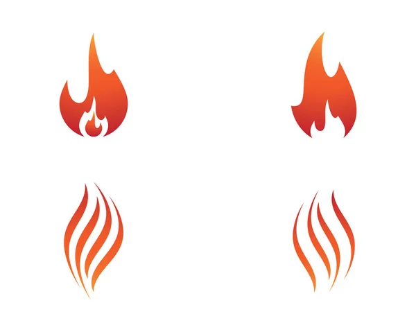 炎のロゴテンプレートベクトルアイコンイラストデザイン — ストックベクタ