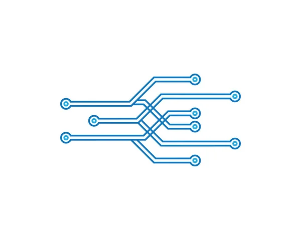 Technologie Logo Template Vector Pictogram Illustratie Ontwerp — Stockvector