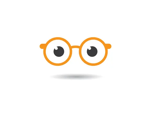 Brille Logo Vektor Icon Illustration Design — Stockvektor