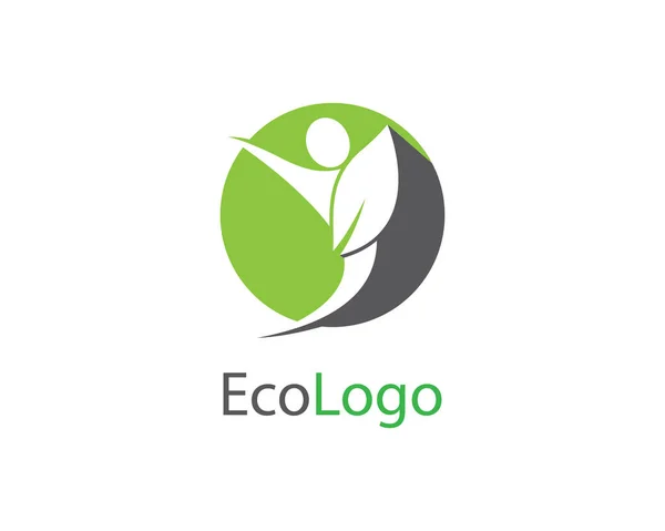 Ecology Logo Template Vector Icon Illustration — Stock Vector