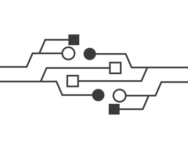 Circuit logo şablon vektör resimleme tasarımı