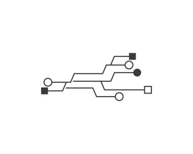 Circuit logo şablon vektör resimleme tasarımı