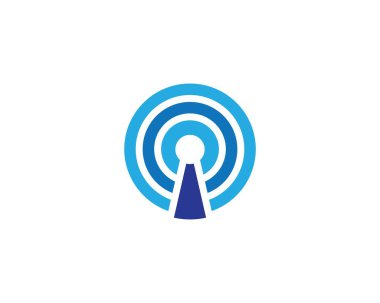 kablosuz Logo Şablonu vcetor çizimi