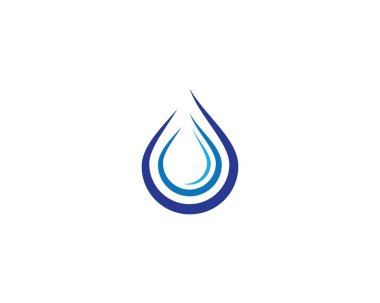 Su damlası logo şablonu vektör illüstrasyon tasarımı