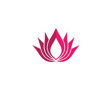 Güzellik çiçekleri logo şablon vektör simgesi