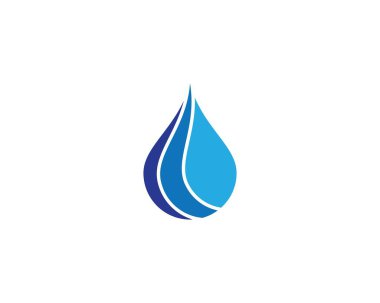 Su damlası logo şablonu vektör illüstrasyon tasarımı