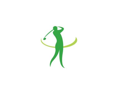 Golf Logo Şablonu vektör çizim simgesi tasarımı