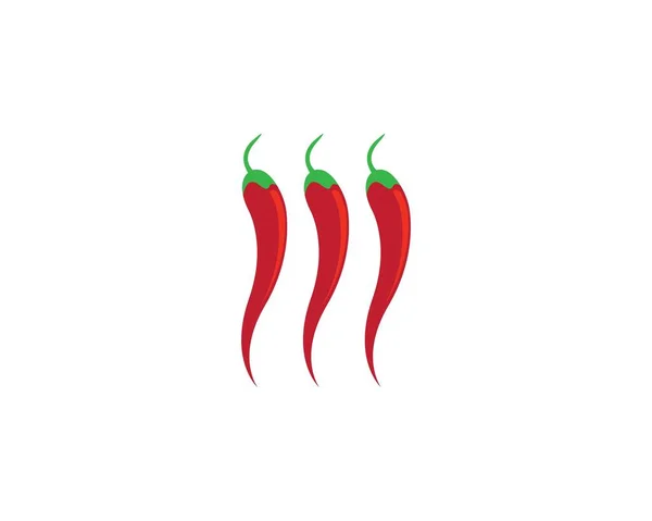 Chili Logo Modello Vettoriale Icona Illustrazione Design — Vettoriale Stock