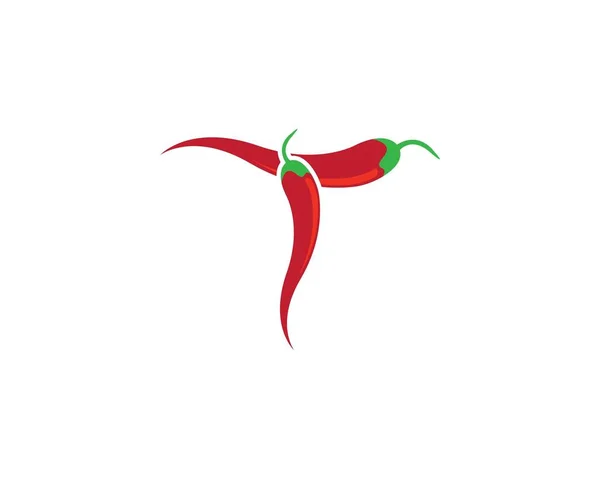 Chili Logo Modello Vettoriale Icona Illustrazione Design — Vettoriale Stock