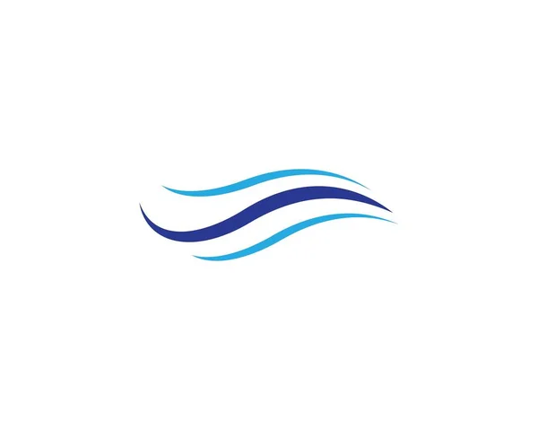 Wasser Welle Logo Vektor Symbol Illustration Design — Stockvektor