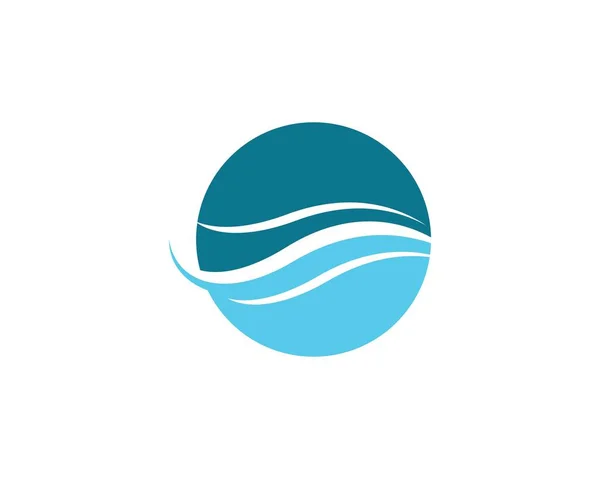 Water Wave Logo Vektori Kuvake Kuvitus Suunnittelu — vektorikuva