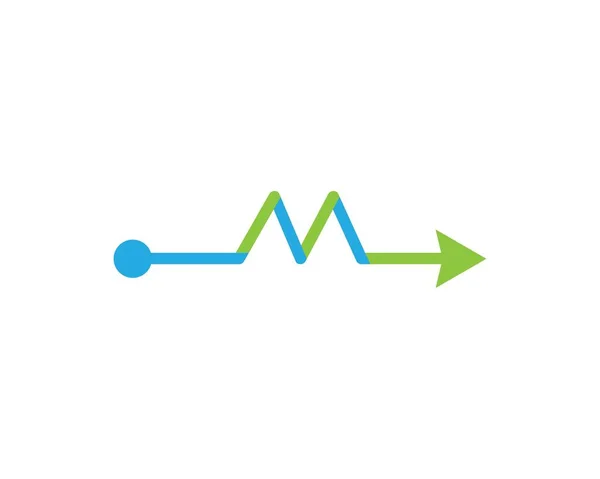 Modèle Logo Impulsion Vectoriel Icône Illustration Design — Image vectorielle