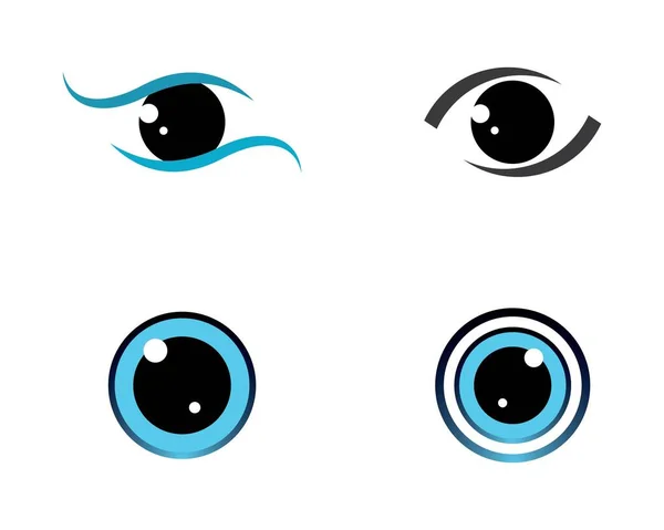 Шаблон Логотипу Очей Векторний Дизайн Ілюстрації — стоковий вектор