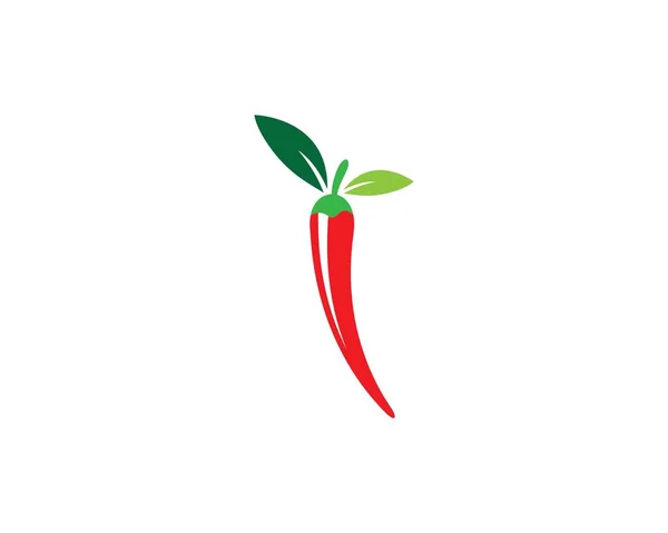 Chili Logo Modello Vettoriale Icona Illustrazione Design — Vettoriale Stock