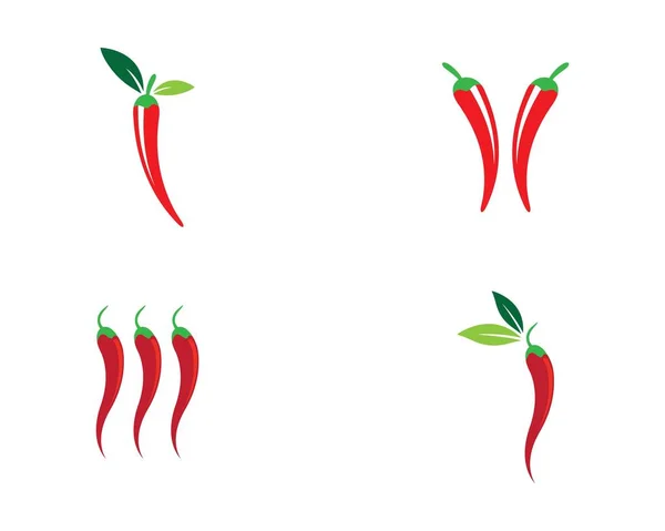 Chili Logo Modello Vettoriale Icona Illustrazione Design — Vettoriale Stock