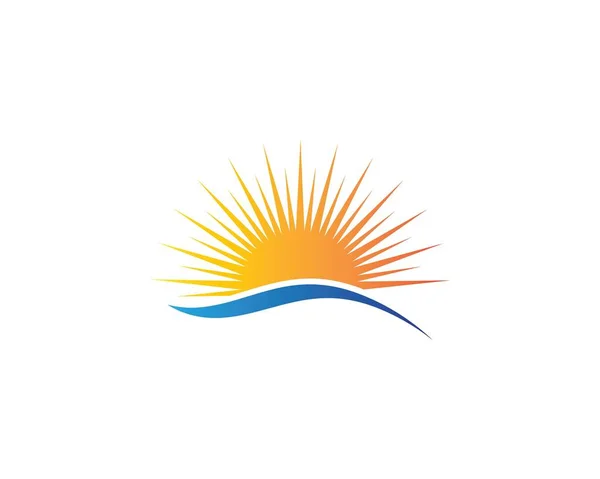 Modèle Logo Sun Vecteur Icône Illustration Design — Image vectorielle
