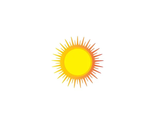 Modelo Logotipo Sol Ícone Vetor Design Ilustração —  Vetores de Stock