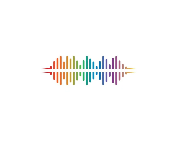 Ljud Våg Logotyp Mall Vektor Ikon Illustration — Stock vektor
