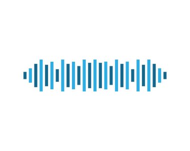 Ses dalgası logo şablonu vektör resimleme