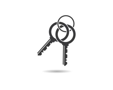 Anahtar logo şablonu vektör resimleme tasarımı