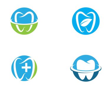 Diş logosu Şablon vektör çizim simgesi tasarımı
