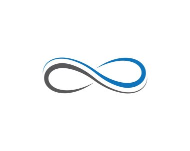 Sonsuzluk sembolü vektör illüstrasyonu