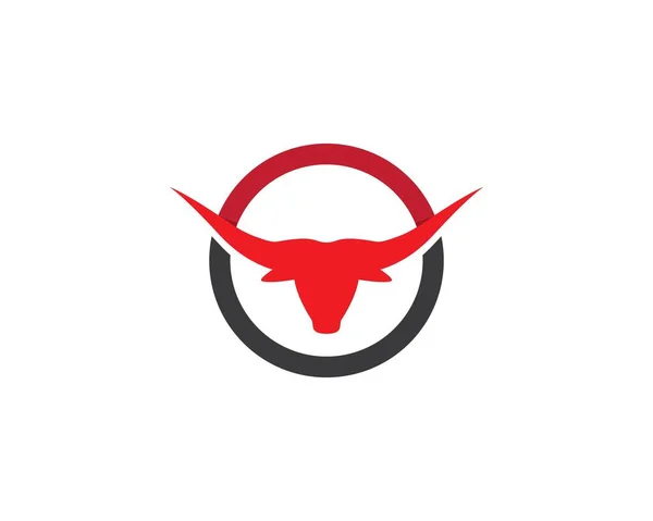 Modèle Logo Bull Icône Vectorielle Illustration Design — Image vectorielle