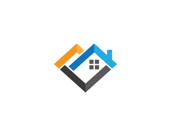 Immobilien Logo Vorlage Vektor Symbol Illustration Design — Stockvektor