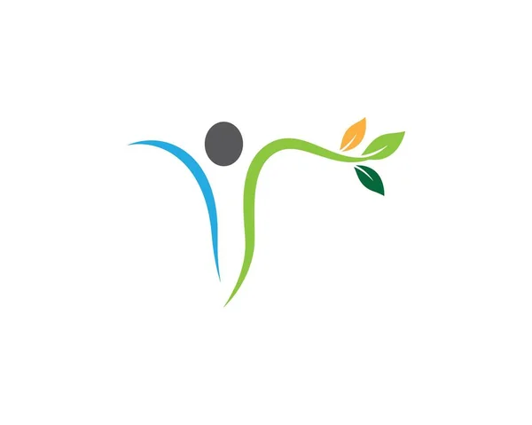 Wellness Logo Template Vector Icon Illustration — Stock Vector