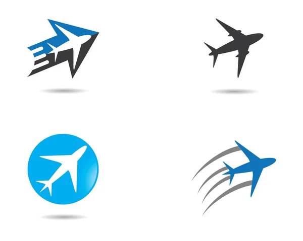 Flugzeug Logo Vorlage Vektor Symbol Illustration Design — Stockvektor