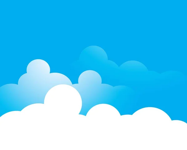 Céu Azul Com Design Ilustração Vetorial Fundo Nuvem —  Vetores de Stock